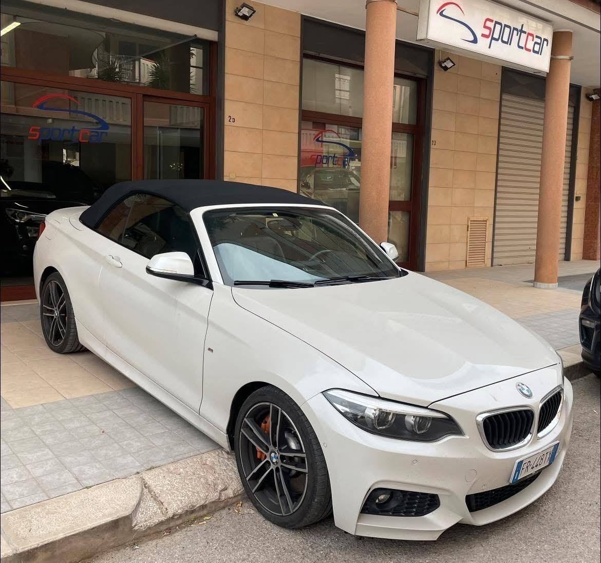 Bmw 220d Cabrio MSPORT 190cv STEPTRONIC PELLE NAVY LED 18