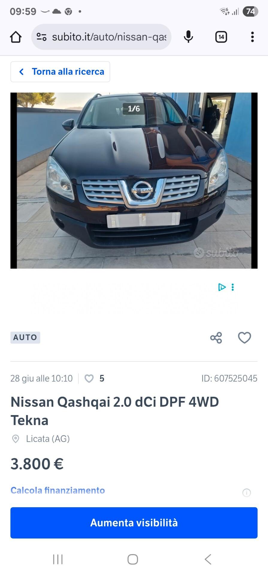 Nissan Qashqai 2.0 dCi DPF 4WD Tekna