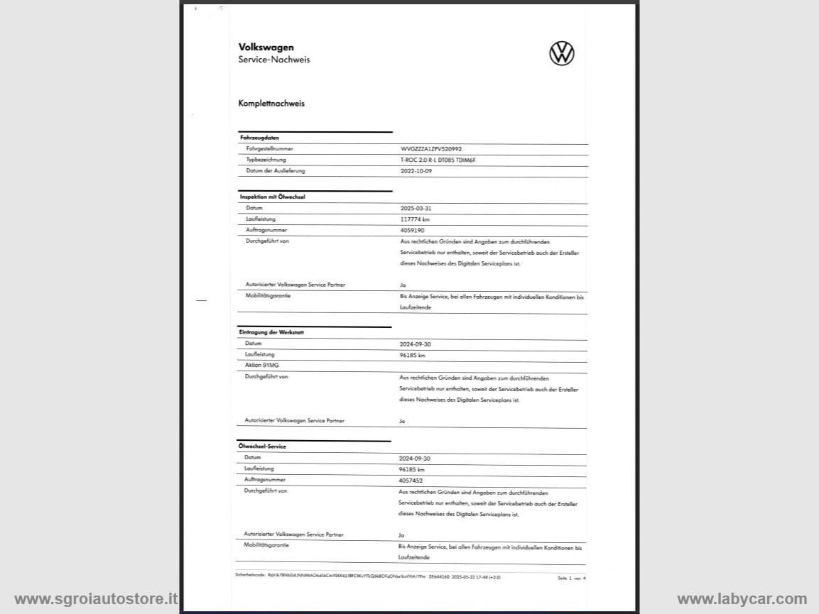 VOLKSWAGEN T-Roc 2.0 TDI SCR R-Line