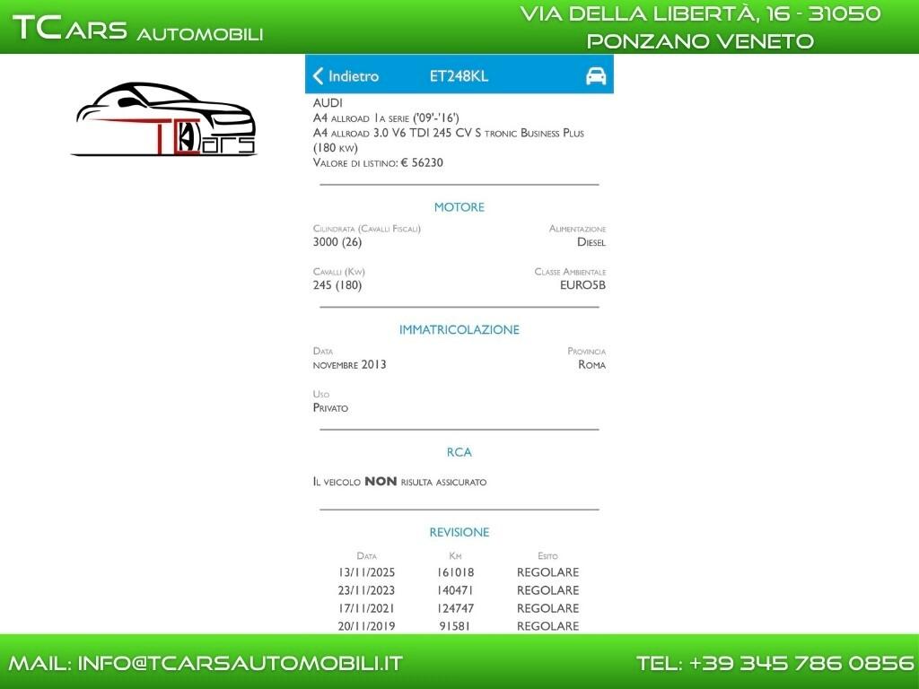 AUDI A4 ALLROAD 3.0 TDI- S TRONIC -PELLE TOTALE