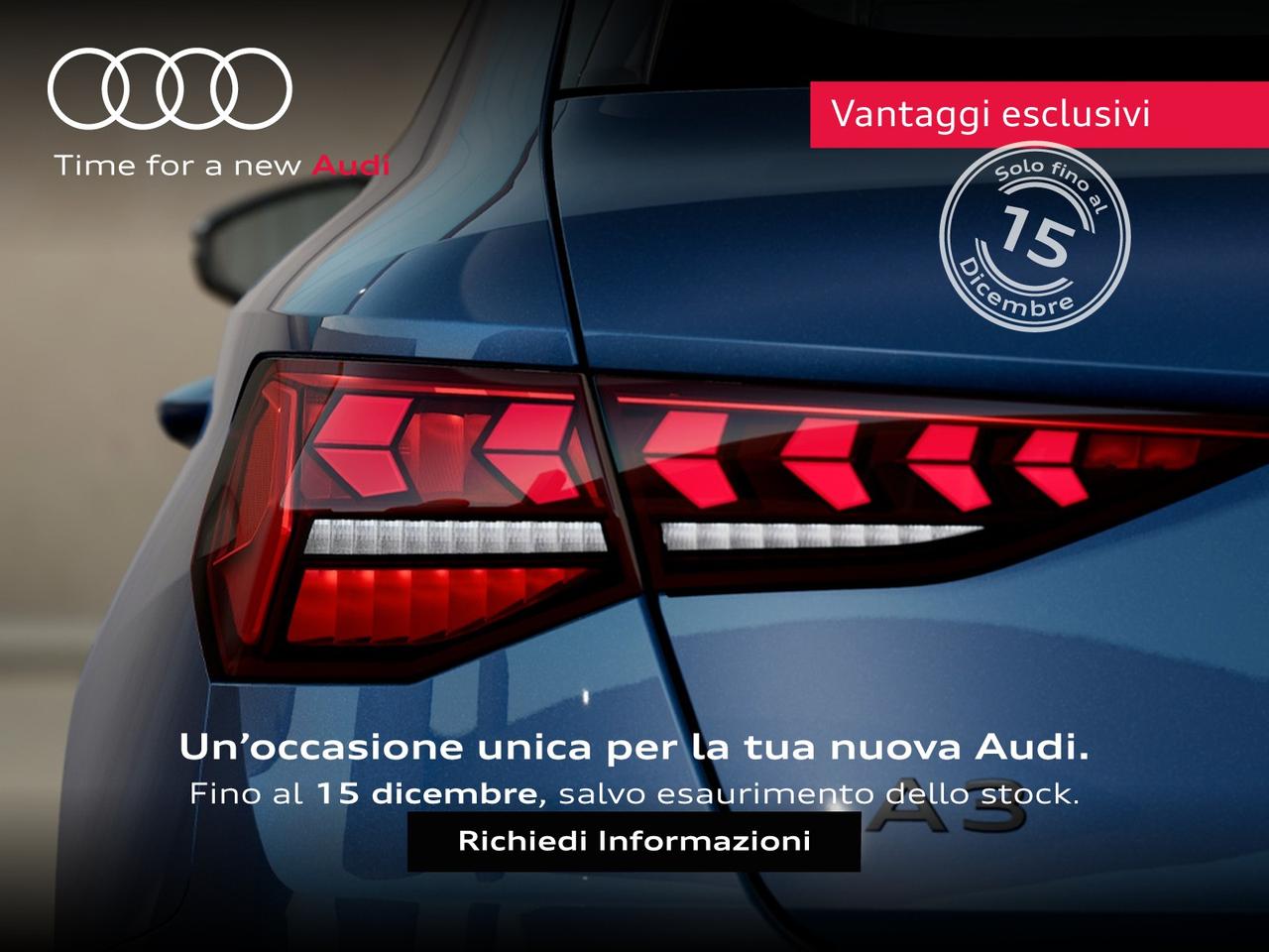 Audi A3 sportback 1.5 tfsi mhev s line edition 150cv s-tronic