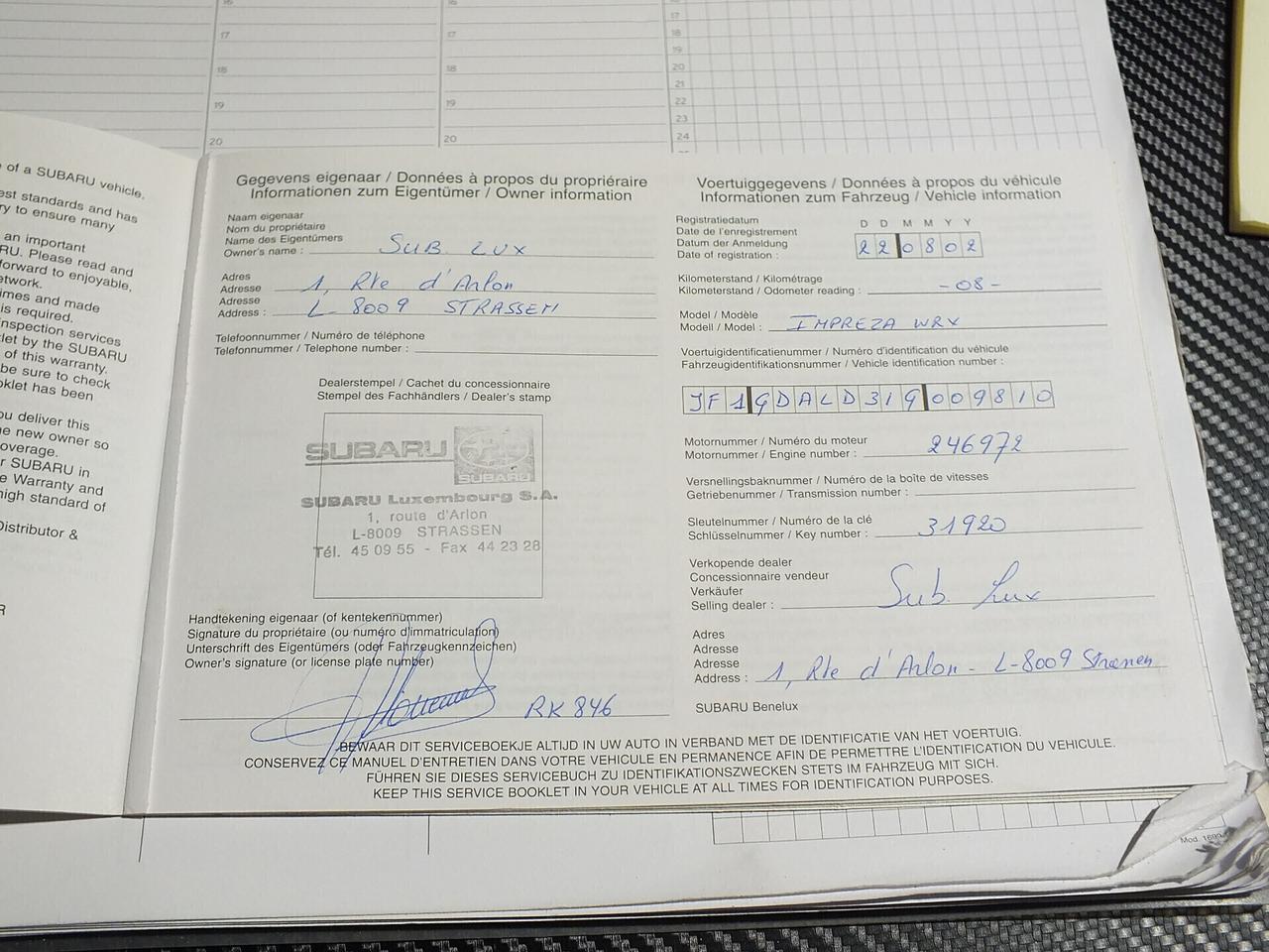 SUBARU IMPREZA 2.0 TURBO 16V WRX