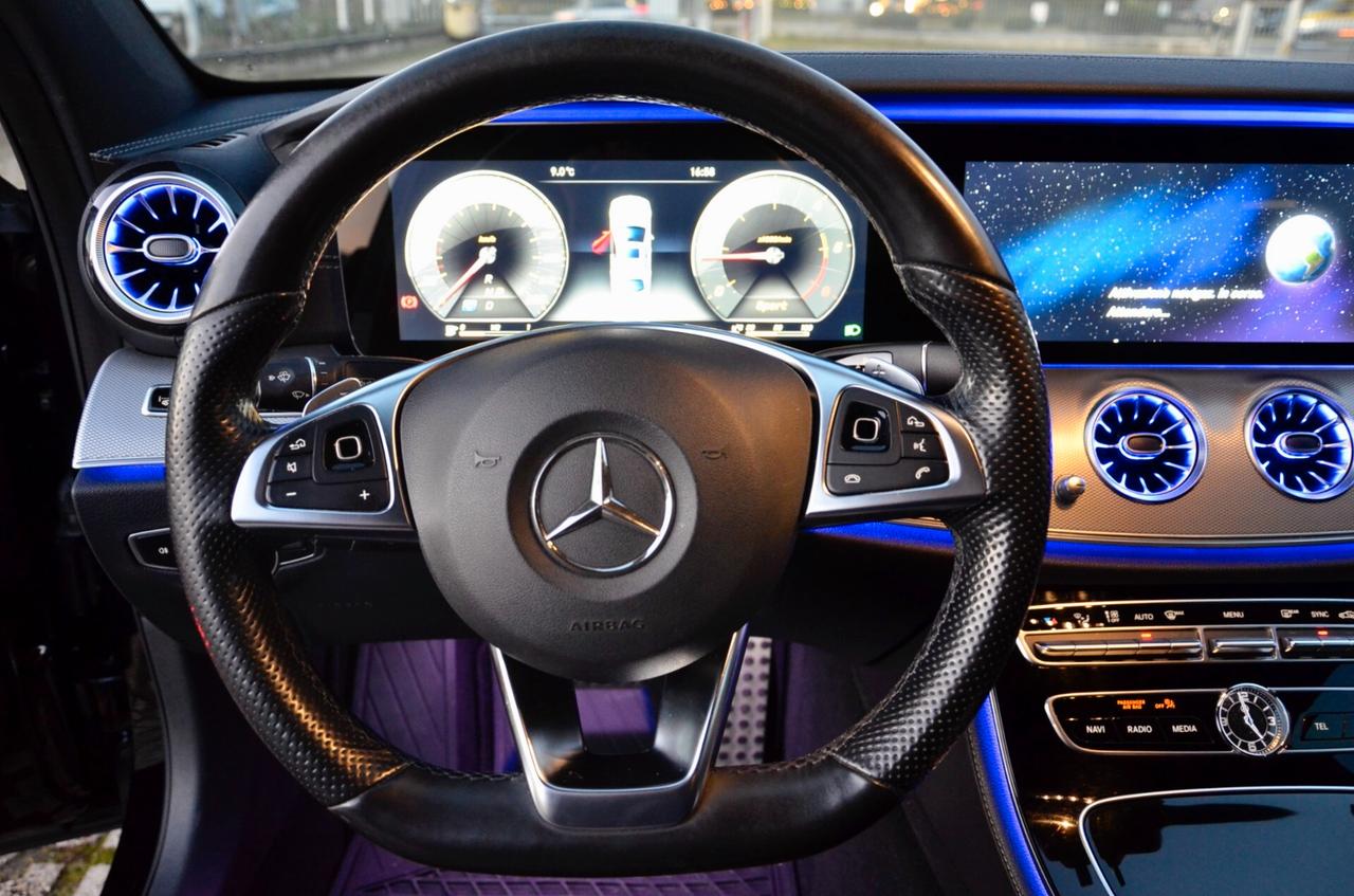 MERCEDES-BENZ E220d PREMIUM AMG 194cv AUTO, SERVICE UFF MERCEDES, UFF ITALIANA, EURO 6C, TOTAL BLACK, FARI FULL LED, RETROCAMERA, PERMUTE