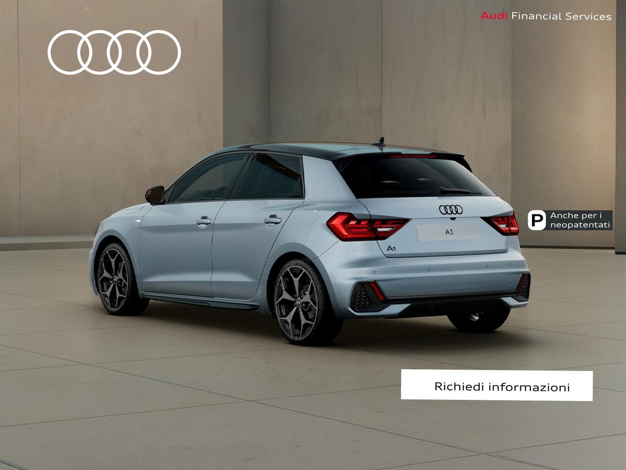 Audi A1 sportback 30 1.0 tfsi identity black 116cv s-tronic