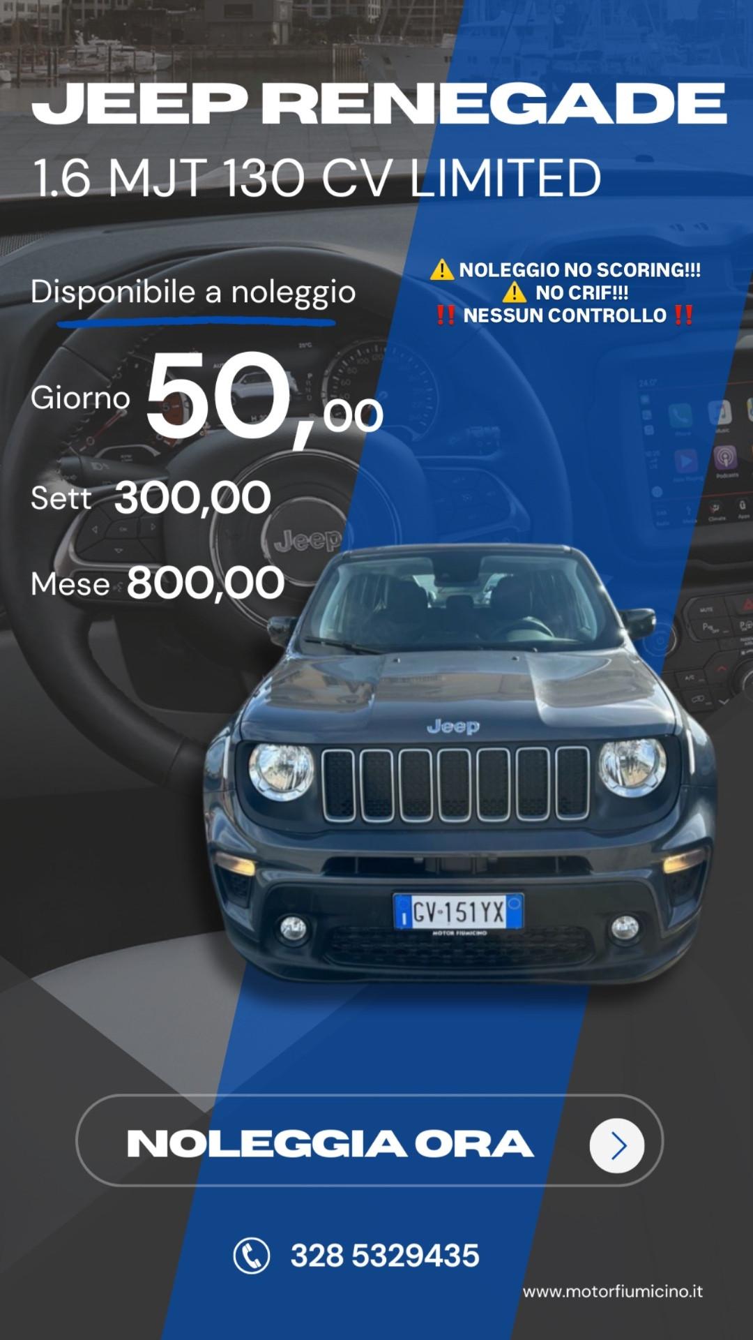 Jeep Renegade 1.6 Mjt 130cv Limited N.O.L.E.G.G.I.O.