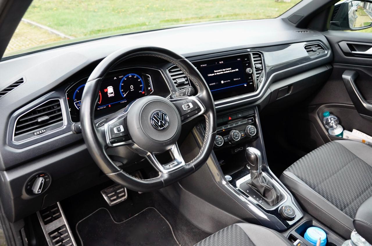 VOLKSWAGEN T-ROC 2.0 TDI R-LINE 4MOTION 150cv DSG, UFF ITALIANA, SERVICE VW, FULL LED, NAVI, LUCI AMBIENTE, 19", PERMUTE