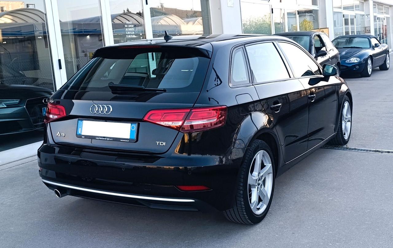 Audi A3 SPB 1.6 TDI 110cv Sport - Uniproprietario - Service completo