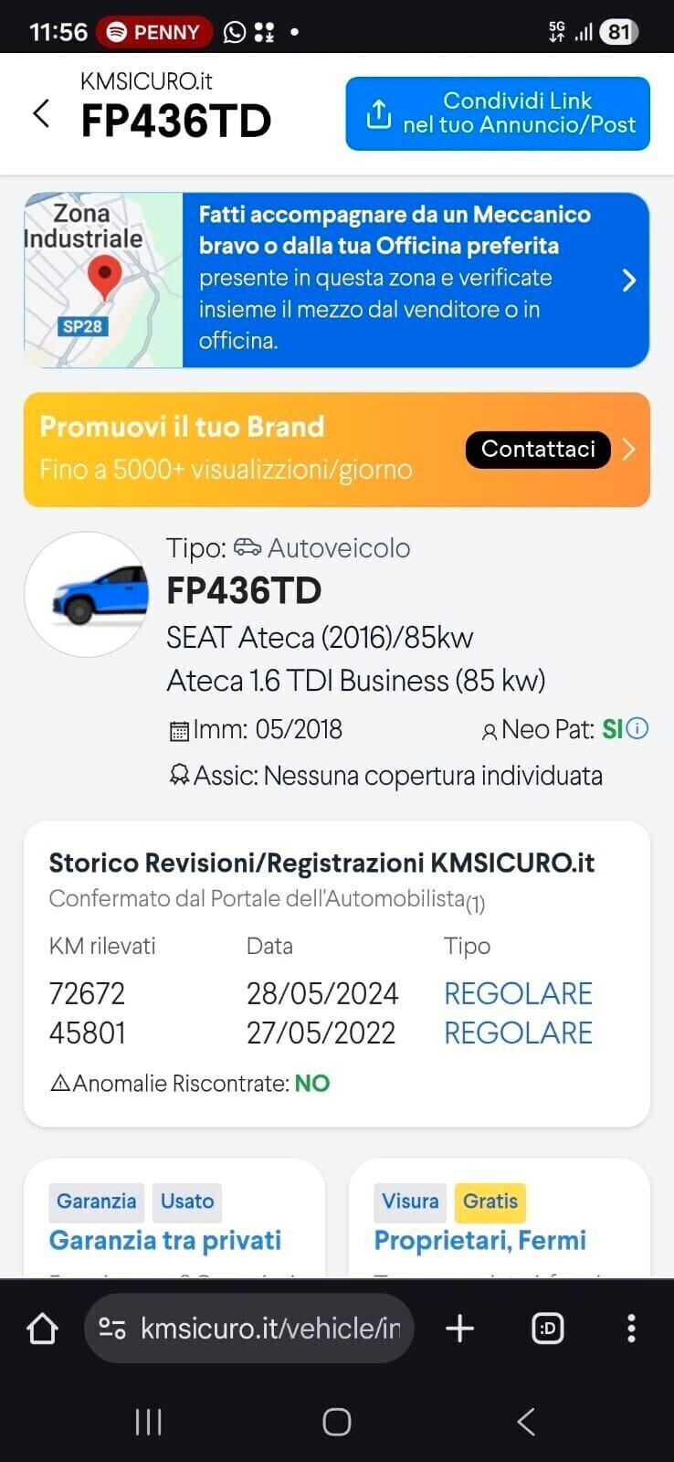 Seat Ateca 1.6 TDI Business Gancio traino a scomparsa