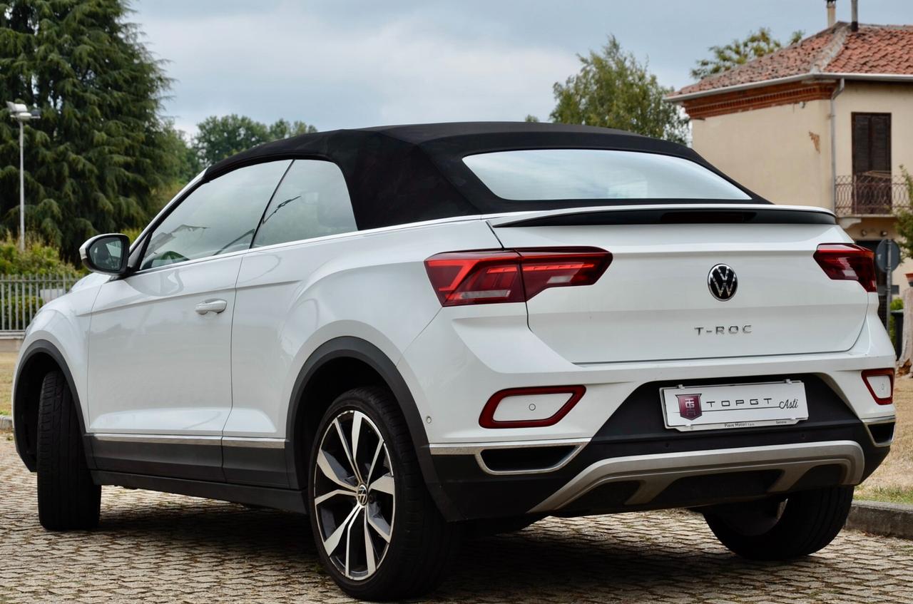 VOLKSWAGEN T-ROC 1.0 TSI STYLE 110cv, UNICOPROP, UFF ITALIANA, EURO 6D, FARI IQ LED, APPLE ANDROID, PERMUTE