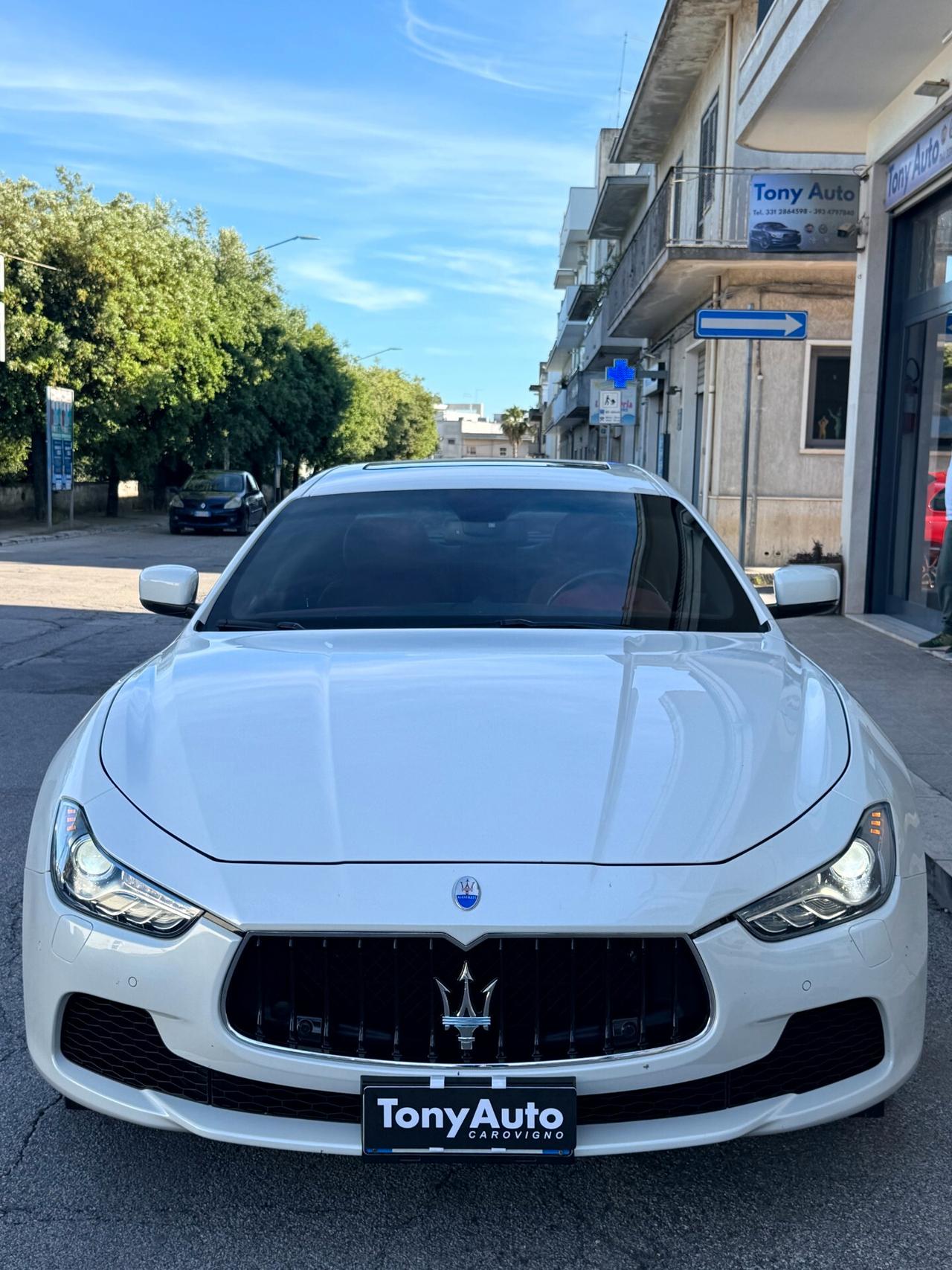 Maserati Ghibli 3.0 V6 bt S Q4 410cv auto E6 TETTO APRIBILE,TELECAMERA,PELLE CARTIER,NAVI,km certificati