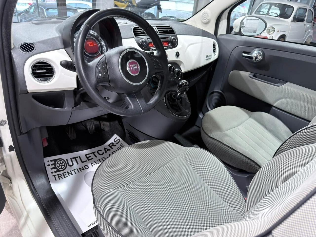 FIAT 500 1.2 69CV TETTO PANORAMICO 110.000km