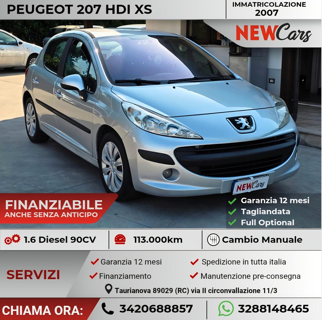 Peugeot 207 1.6 HDi 90CV 5p. XS