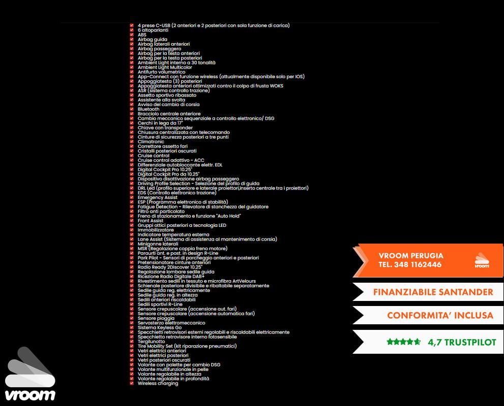 VOLKSWAGEN Golf 8 2.0 TDI 150 CV DSG R-Line 2023