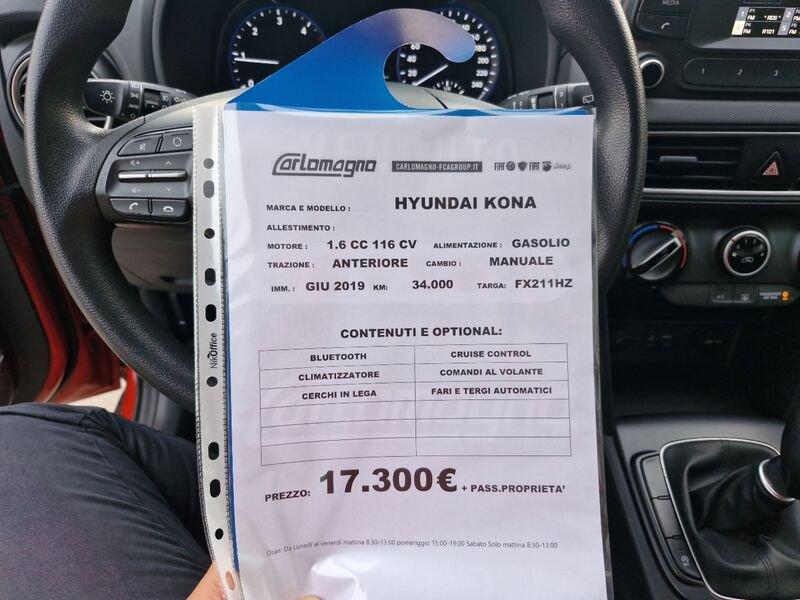 Hyundai Kona I 2017 1.6 crdi Style 2wd 115cv