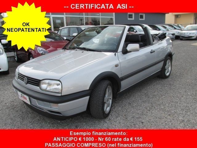 VOLKSWAGEN Golf Cabriolet 1.8 75cv -Ok Neopaten.- Iscritta ASI - DA VETRINA