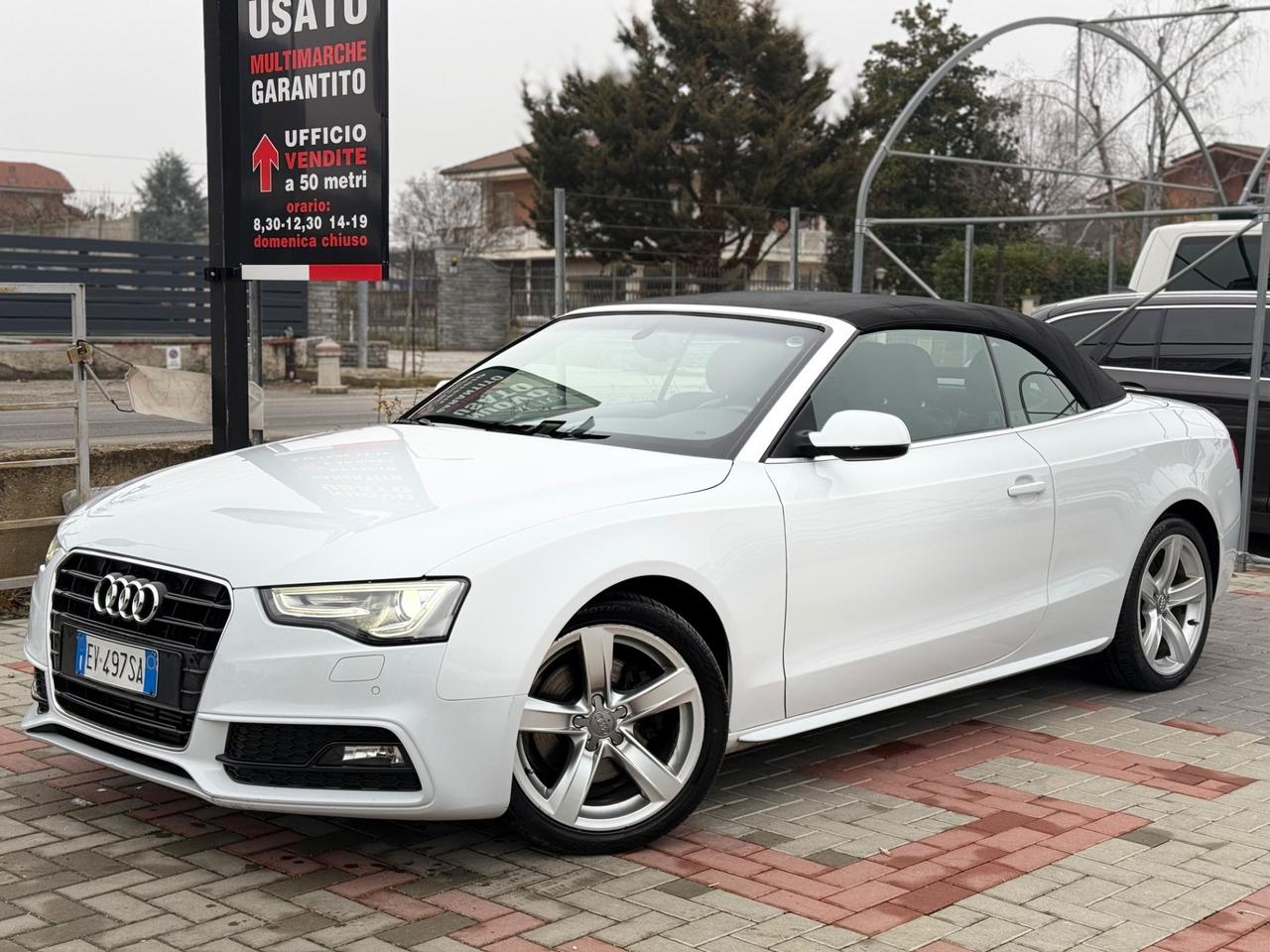 Audi A5 Cabrio 2.0 TDI 177 CV BIANCO PERLA.UNICO PROPRIETARIO