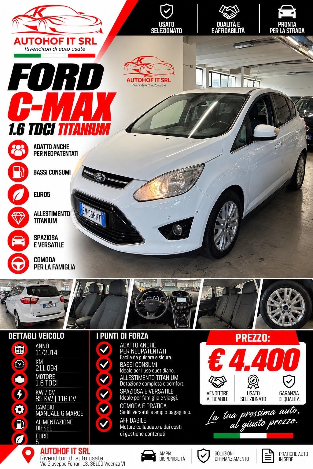 Ford C-Max 1.6 TDCi Titanium |OK NEOPATENTATI|