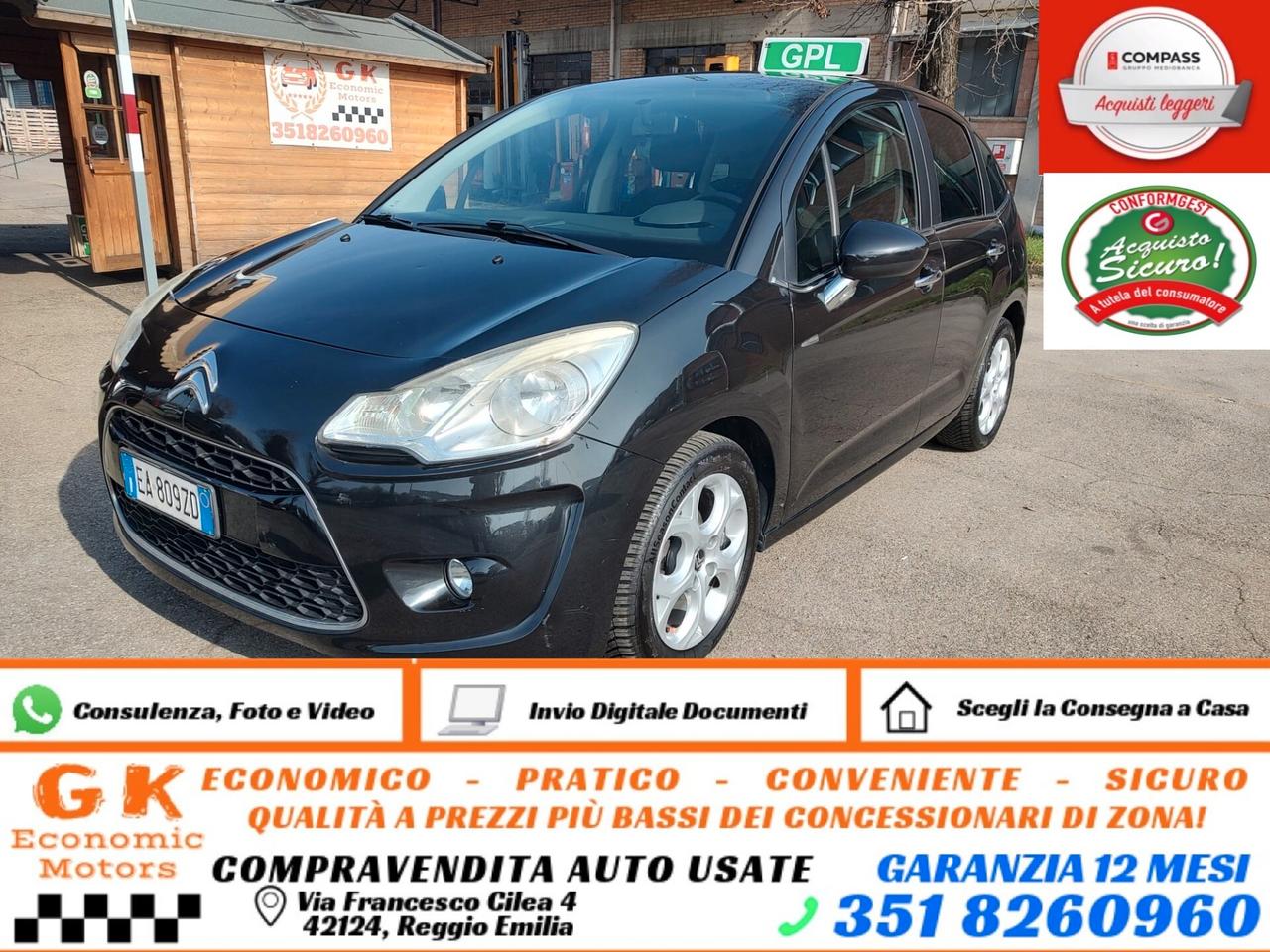 Citroen C3 1.4 Exclusive Style Eco Energy G, 54KW, GARANZIA L.12 MESI, OK NEOPATENTATI