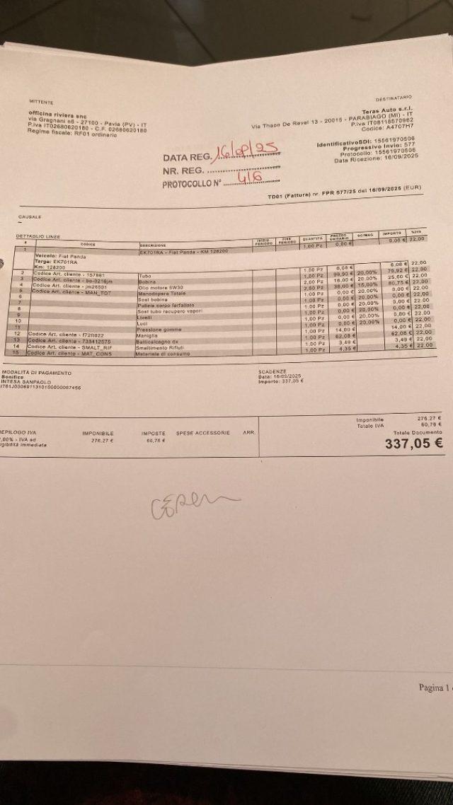FIAT Panda 1.2 BENZ EURO 5 NEOP OK DISTRIBUZIONE FARI FENDI