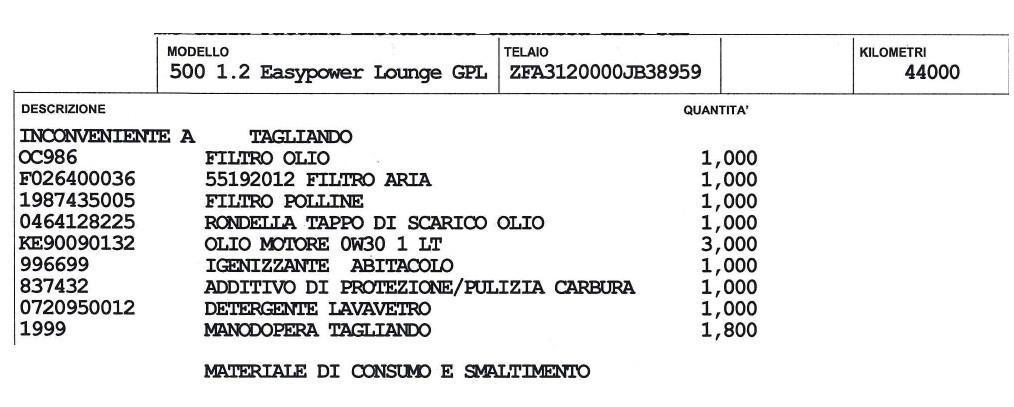 FIAT 500 1.2 Lounge easypower Gpl 69cv TETTO PANO+LED+NEOPATENTATI