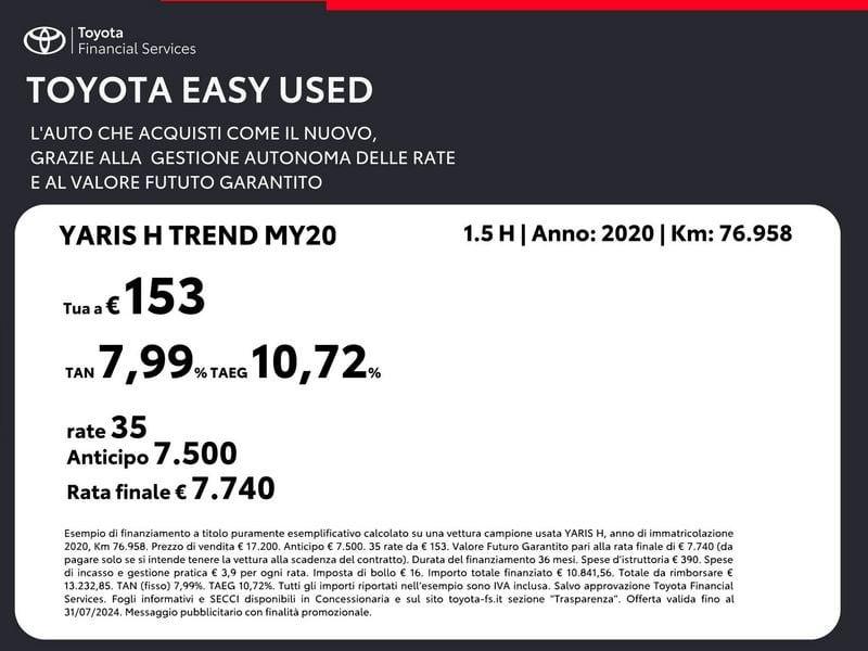 Toyota Yaris 1.5 Hybrid 5 porte Trend