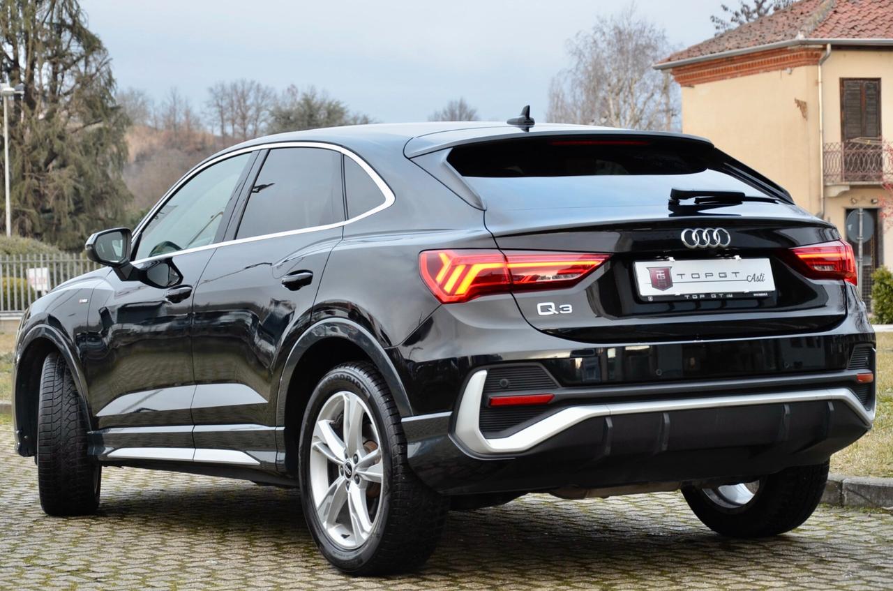 AUDI Q3 SPB 35 2.0 TDI S-LINE 150cv S-TRONIC, IVA ESPOSTA, UFF ITALIANA, SERVICE CON FATTURE, CHECK AUDI, FULL LED, RETROCAMERA, PERMUTE