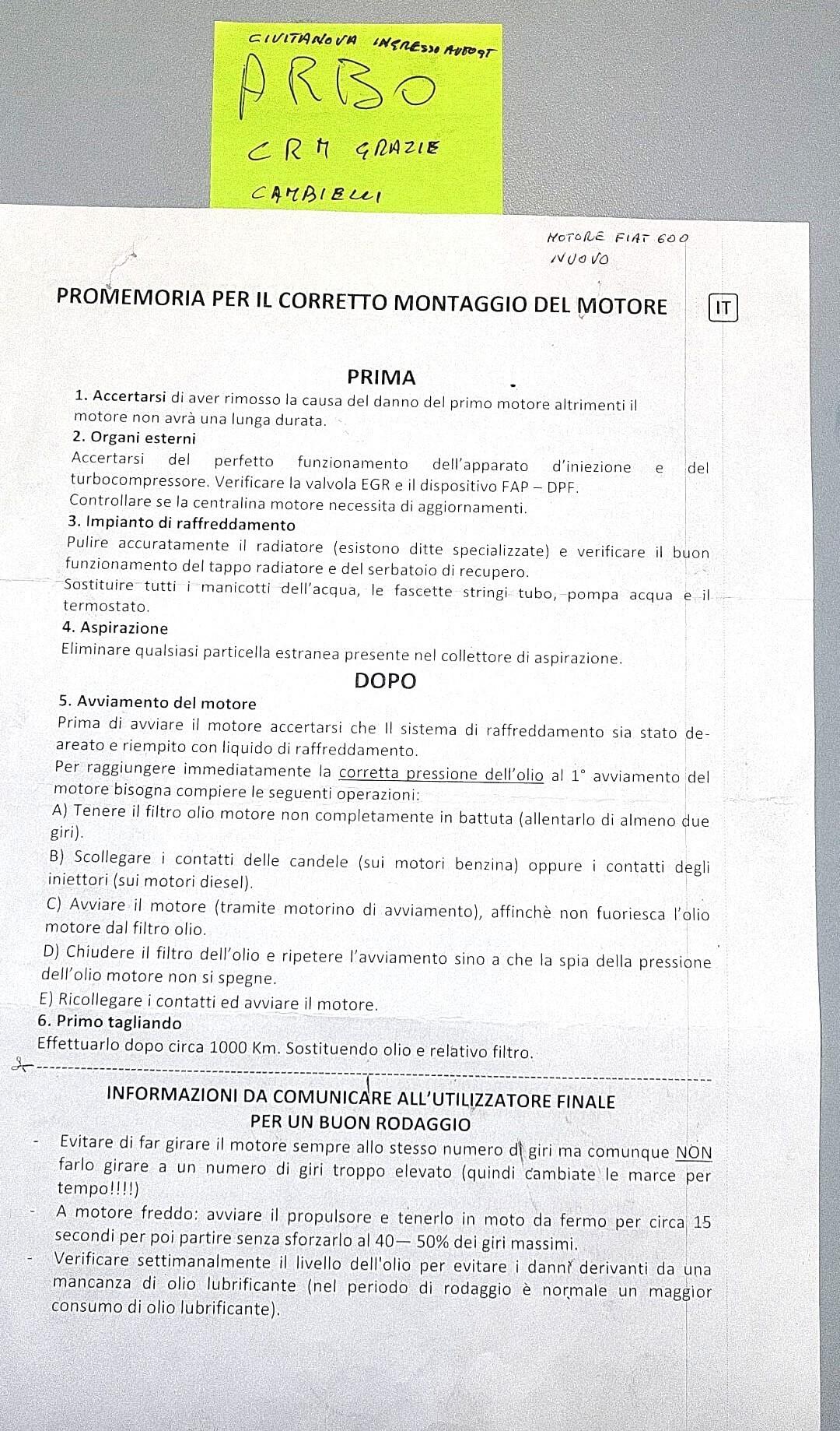 FIAT SEICENTO-900-METANO-MOTORE NUOVO
