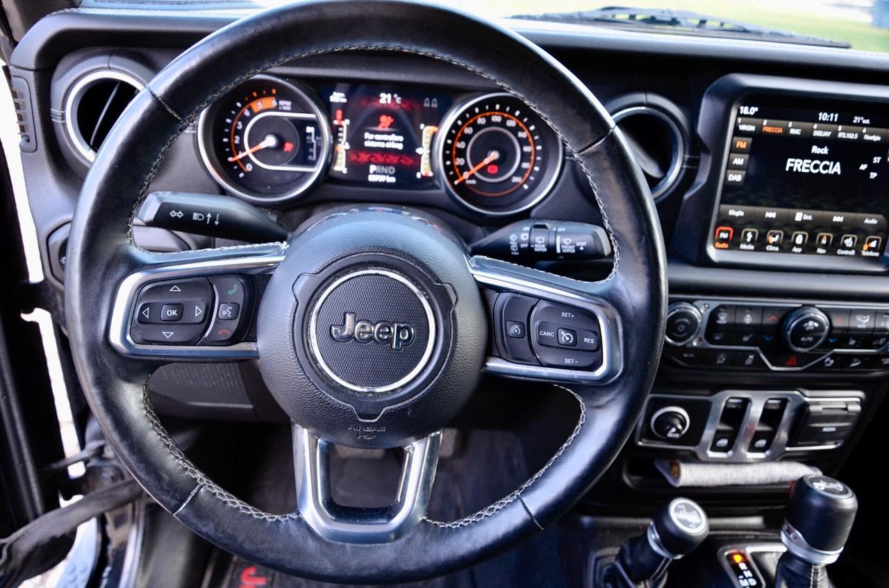 JEEP WRANGLER SAHARA 2.2 MJT 200cv AT8, UFF ITALIANA, SERVICE CON FATTURE, EURO 6D, FARI LED, KEYLESS, NAVI, RETROCAMERA, PERMUTE