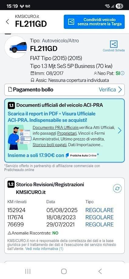 Fiat Tipo 1.3 M-Jet Lounge