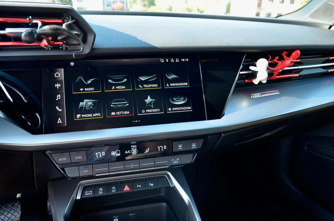 AUDI A3 SPORTBACK 35 2.0 TDI S-LINE EDITION 150cv S-TRONIC, GARANZIA AUDI 3/27, SERVICE AUDI, FULL LED, APPLE ANDROID, 18", PERMUTE