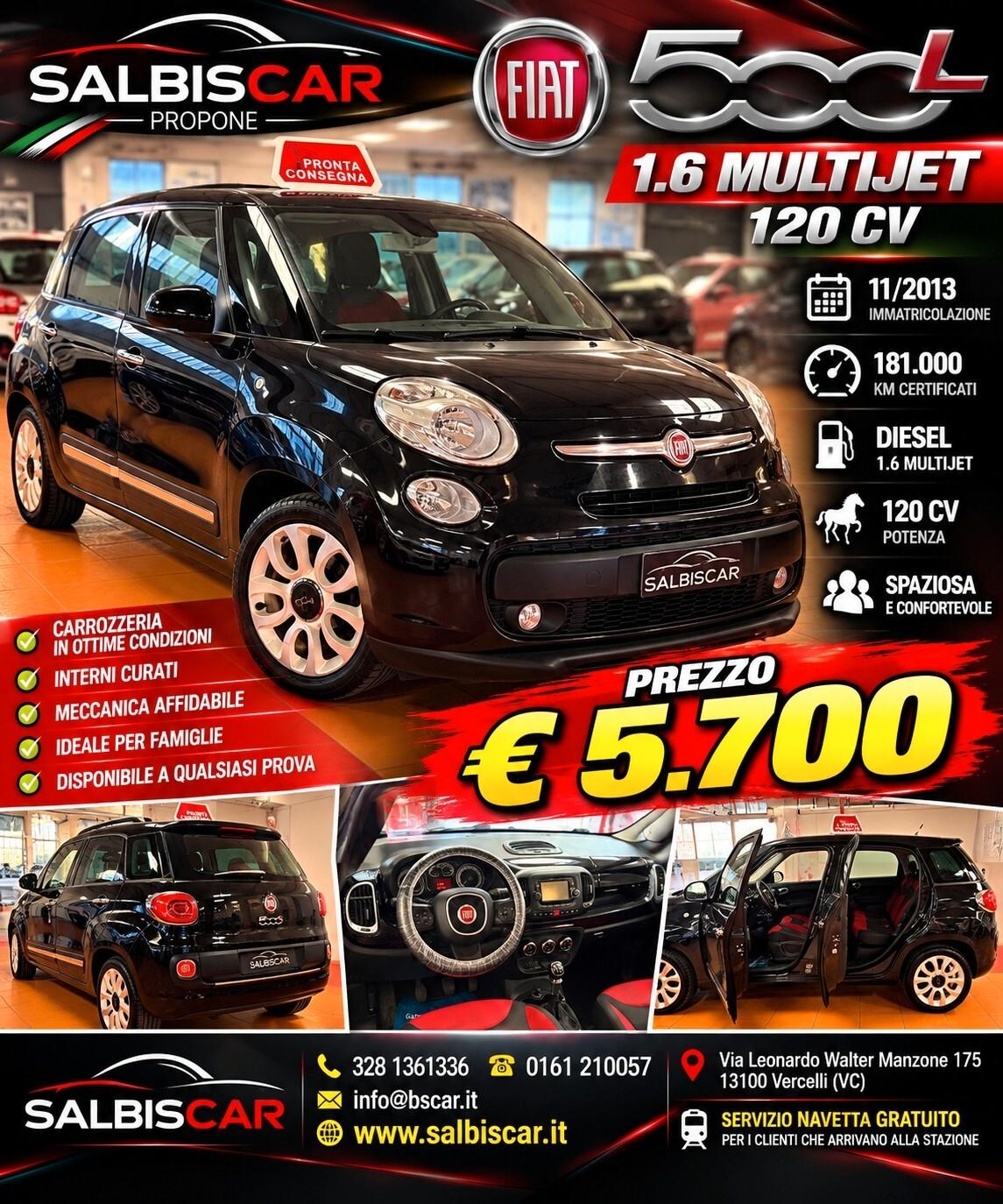 Fiat 500L 1.6 Multijet 120 CV Lounge