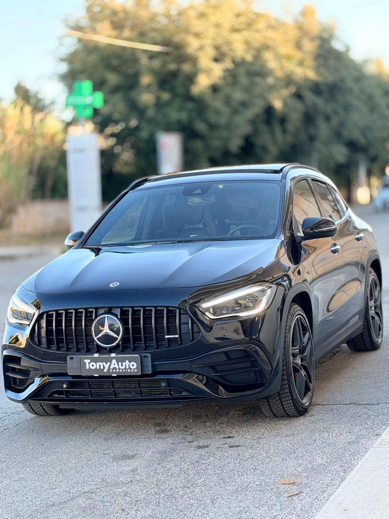 Mercedes-benz GLA 45 AMG S 4matic TURBO con TETTO APRIBILE,AMG PERFOMANCE,LUCI SOFFUSE,INTERNI IN PELLE AMG,VOLANTE AM