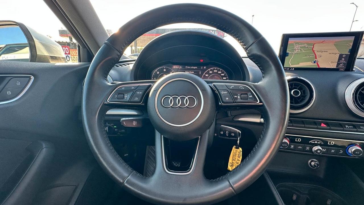 Audi A3 SPB 30 TDI S line Sport UNICO PROPRIETARIO KM CERTIFICATI