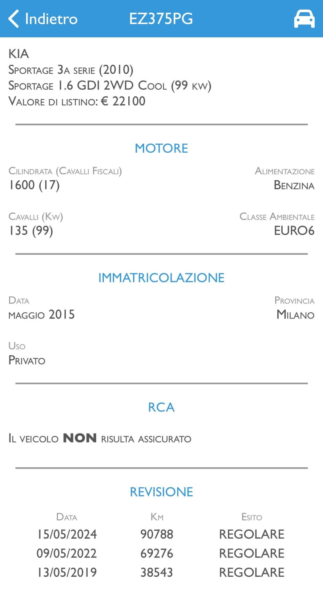 Kia Sportage solo 107mila km