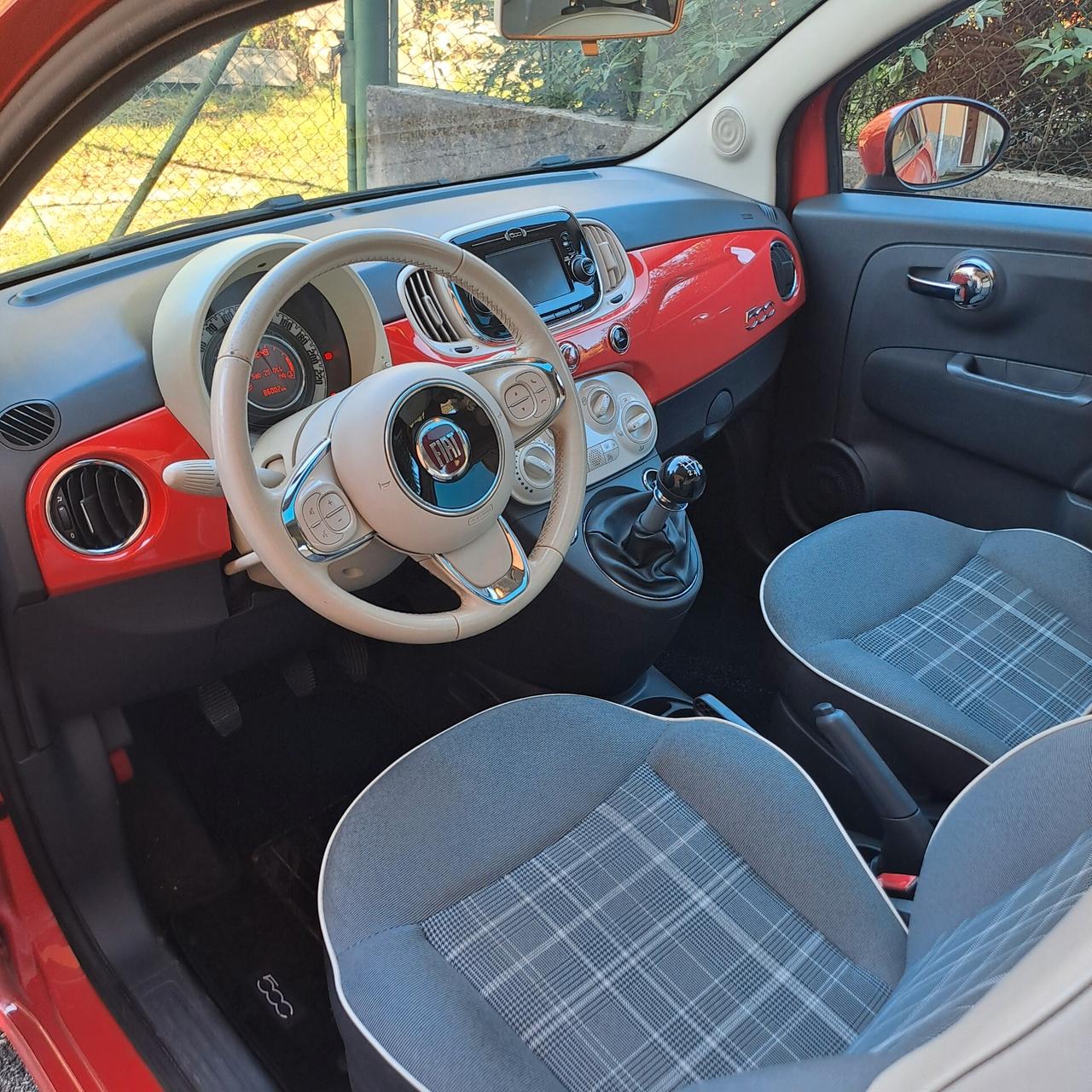 Fiat 500 color CORALLO - Tetto panoramico