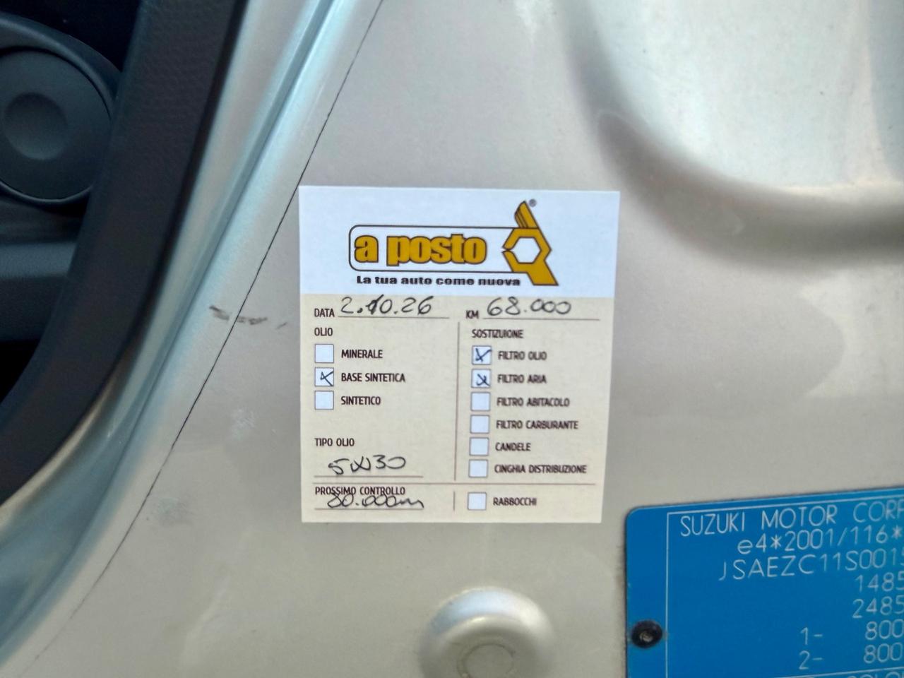 Suzuki Swift 1.3GPL(scadenza 2034) 2006 68.000km per neopatentati