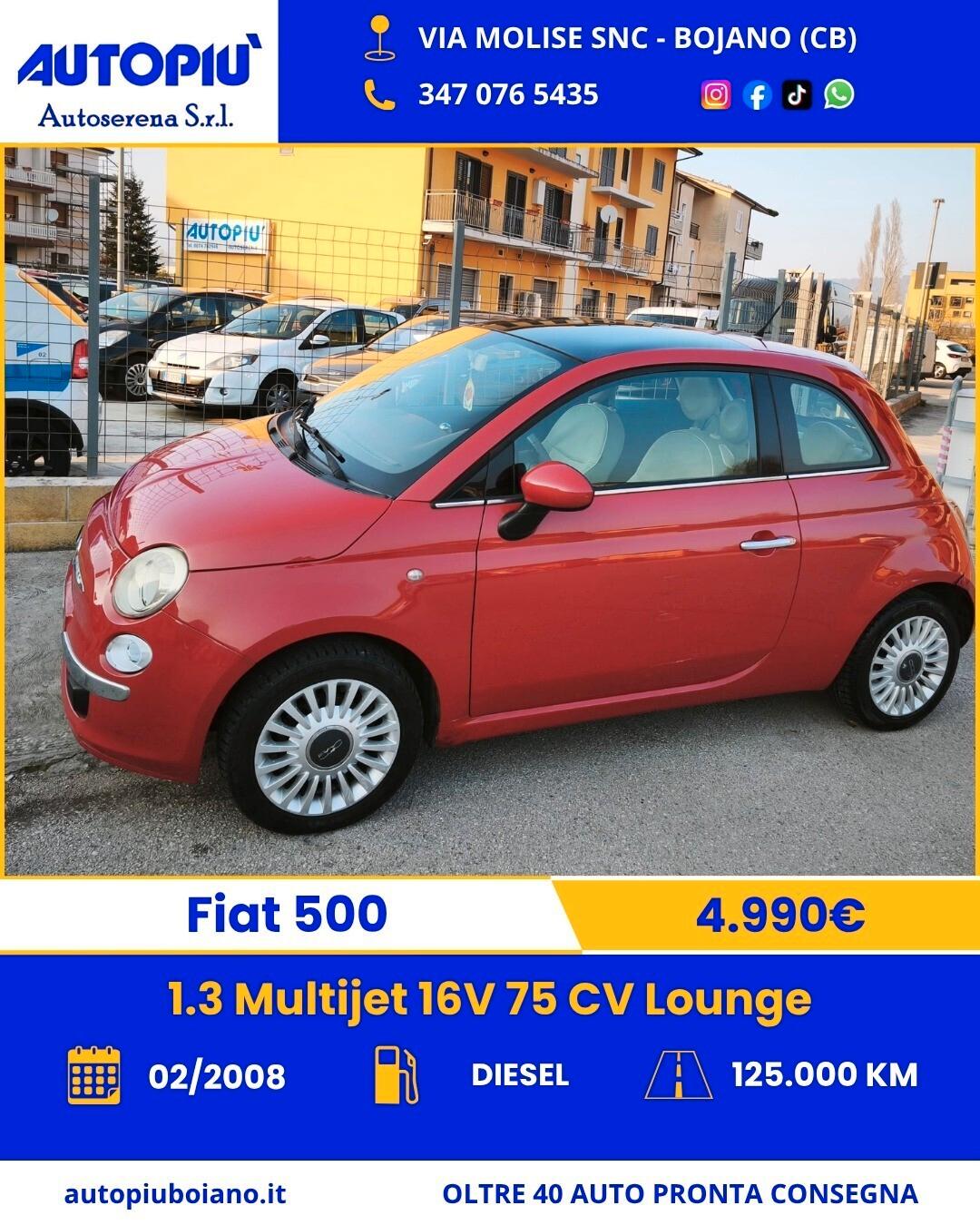 Fiat 500 1.3 Multijet 16V 75 CV Lounge