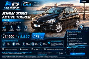 Bmw 2er Active Tourer 218d Cambio Automatico, Clima Bi-Zona, Cerchi in Lega
