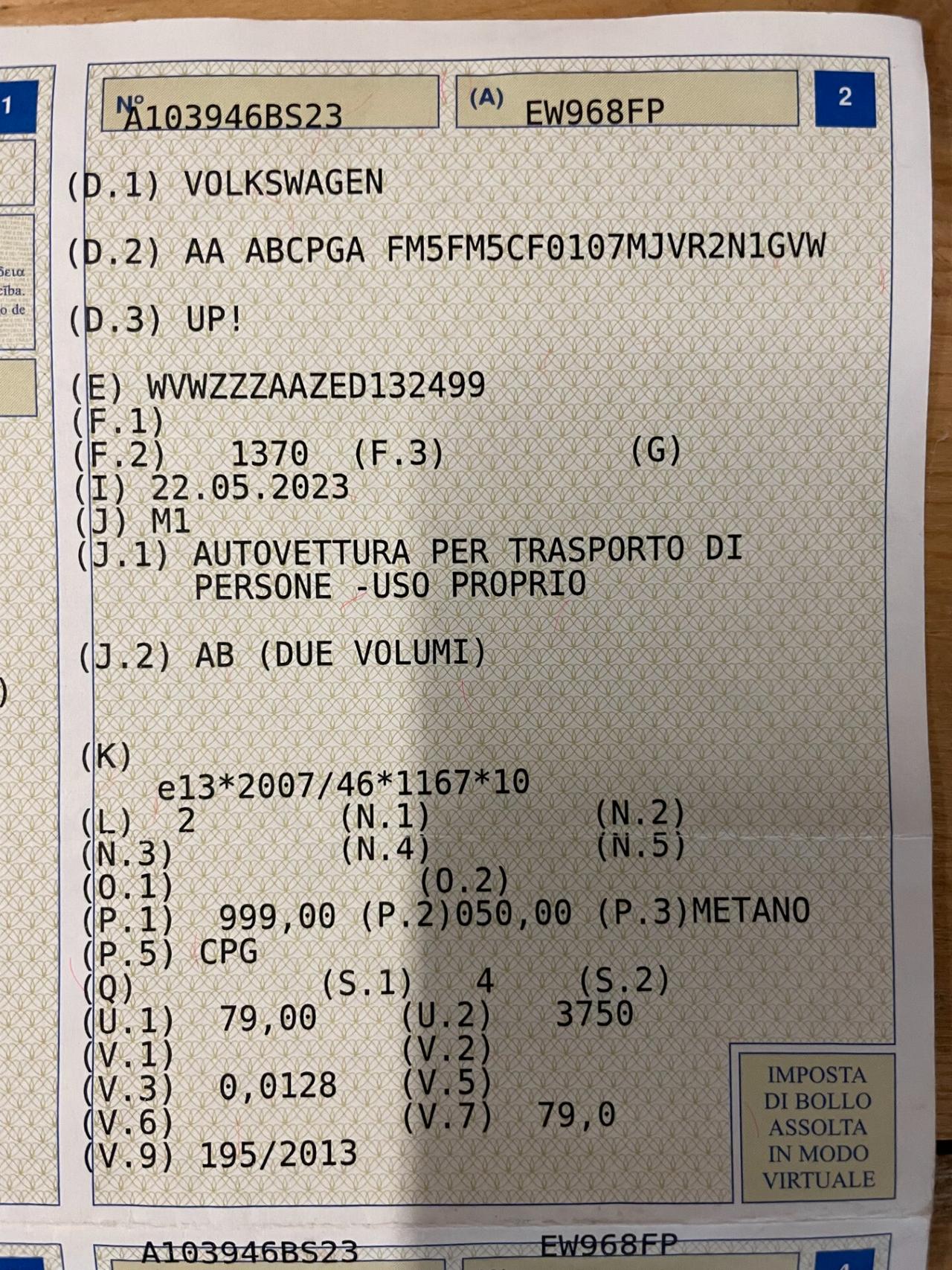 Volkswagen up! 1.0 5p. eco move BlueMotion Technology