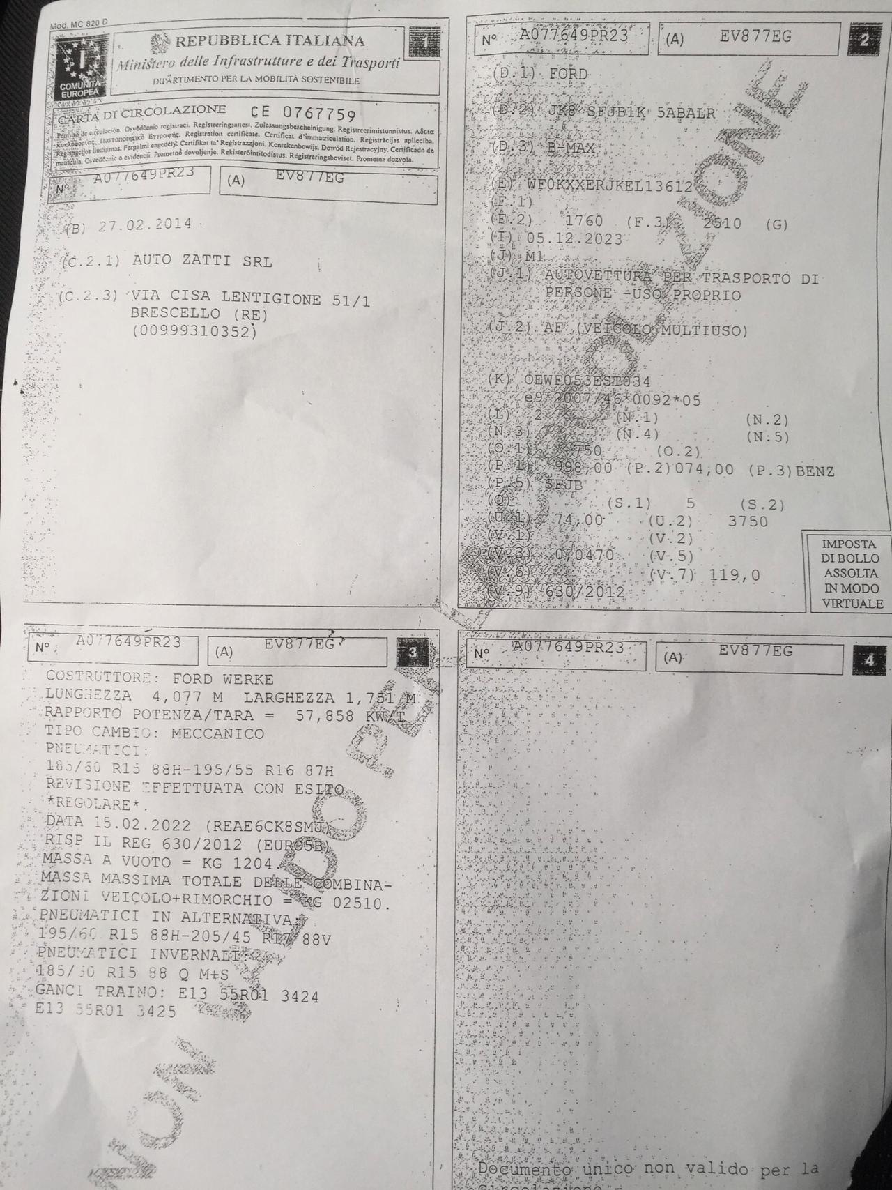 Ford B-Max 1.0 EcoBoost 100 CV Business