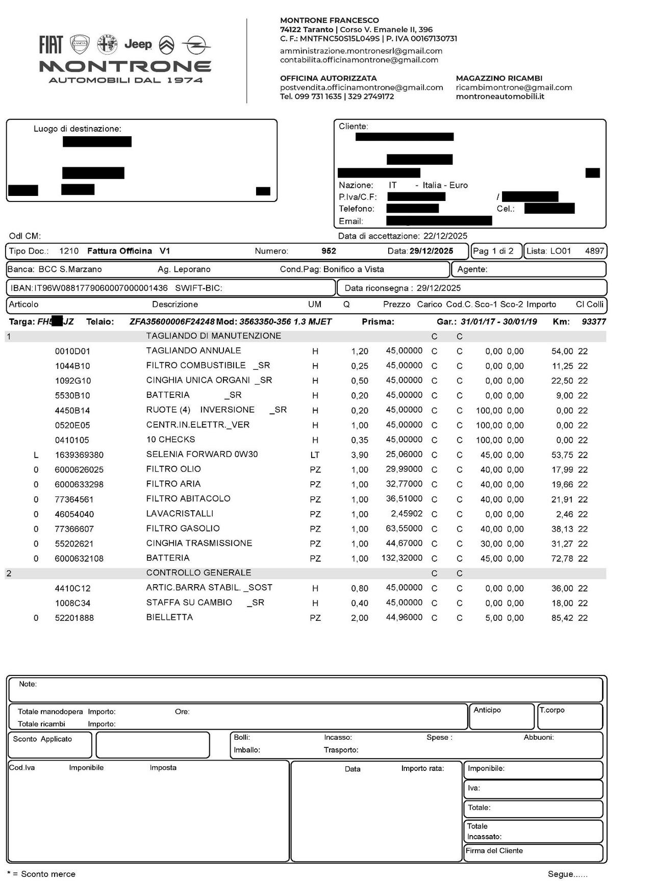 Fiat Tipo 1.3 Mjt 4 porte Easy