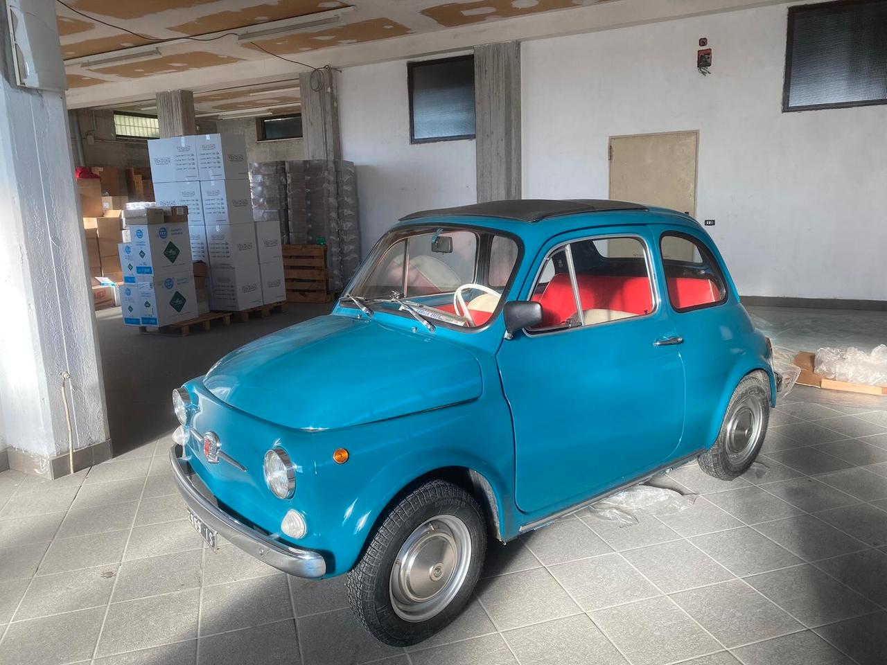 FIAT 500 F (1970) - BLU TURCHESE - CON TARGHE E LIBRETTO ORIGINALI