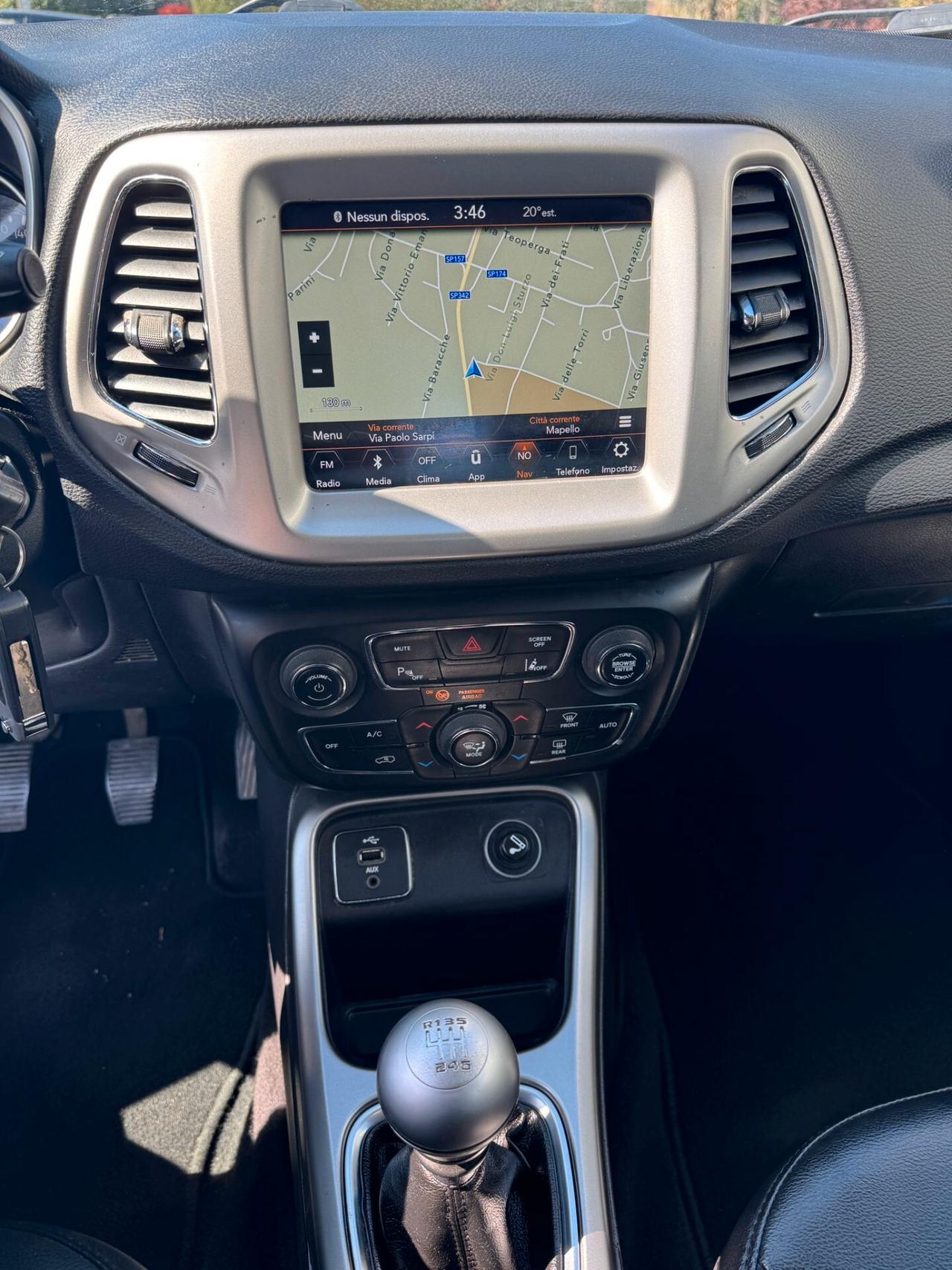 eep Compass 2019 1.6 mjt Longitude 2wd 120cv*UNIPROPRIETARIO*NAVI*PELLE