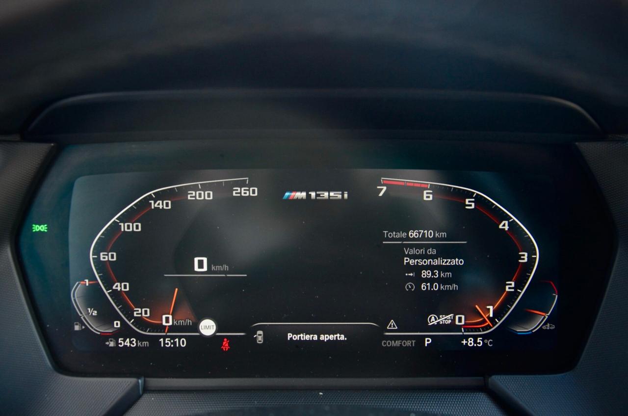 BMW M 135i XDRIVE 306cv AUTO, UFF ITALIANA, SERVICE BMW, FULL LED, SEDILI GUSCIO, MBRAKES, 19", PERMUTE
