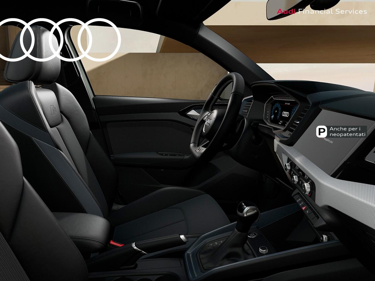 Audi A1 sportback 30 1.0 tfsi identity black 116cv s-tronic