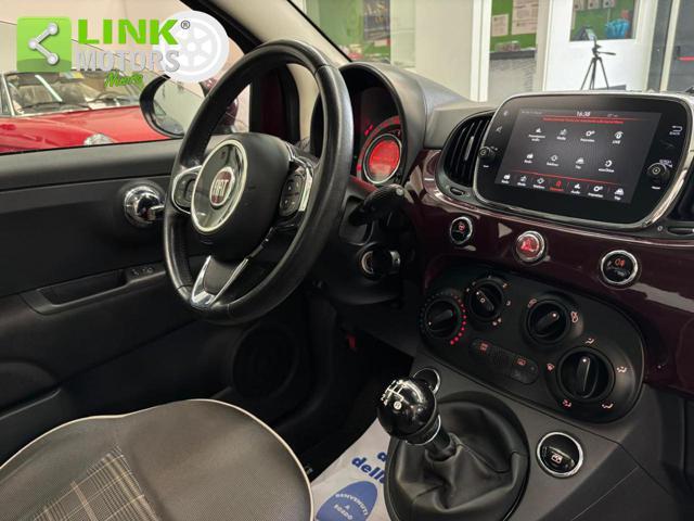 FIAT 500 1.2 Riva NEOP, KM CERT, TETTO, PELLE.