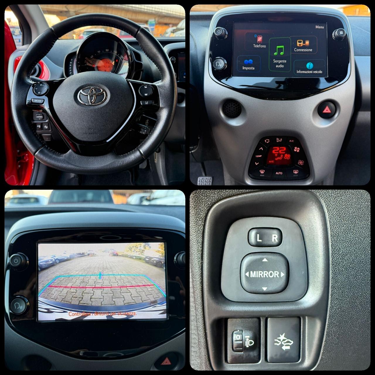 Toyota Aygo 1.0 VVT-i 72 CV 5 porte x-clusiv OK NEOPATENTATI TELECAMERA POSTERIORE CRUISE