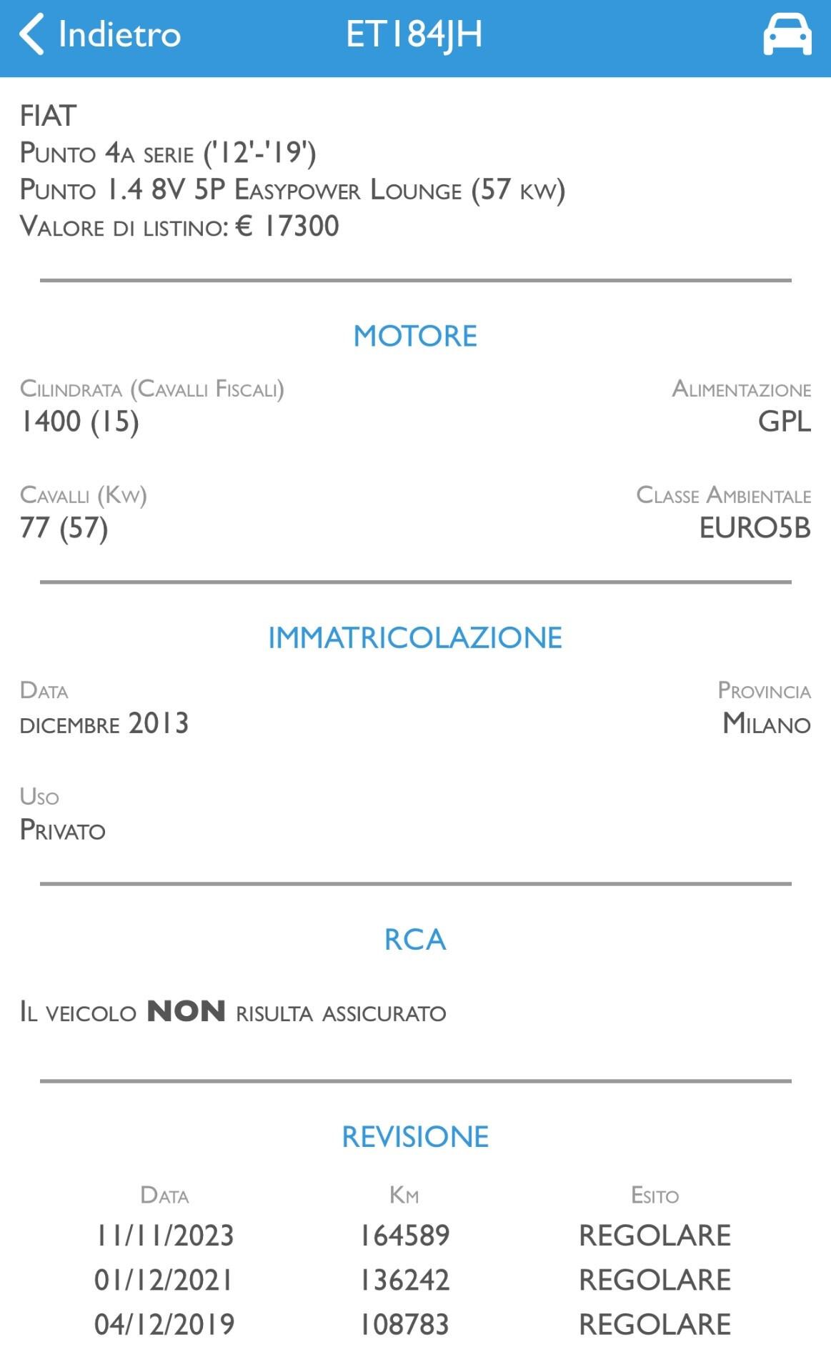 Fiat Punto 1.4 GPL Easypower Street X NEOPATENTATI