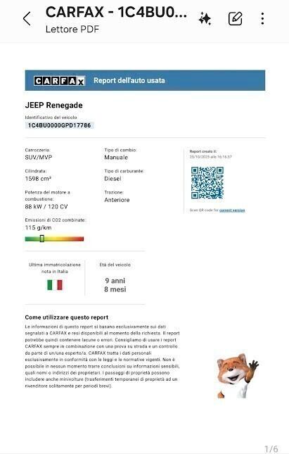 Jeep Renegade 1.6 Mjt 120 CV Limited