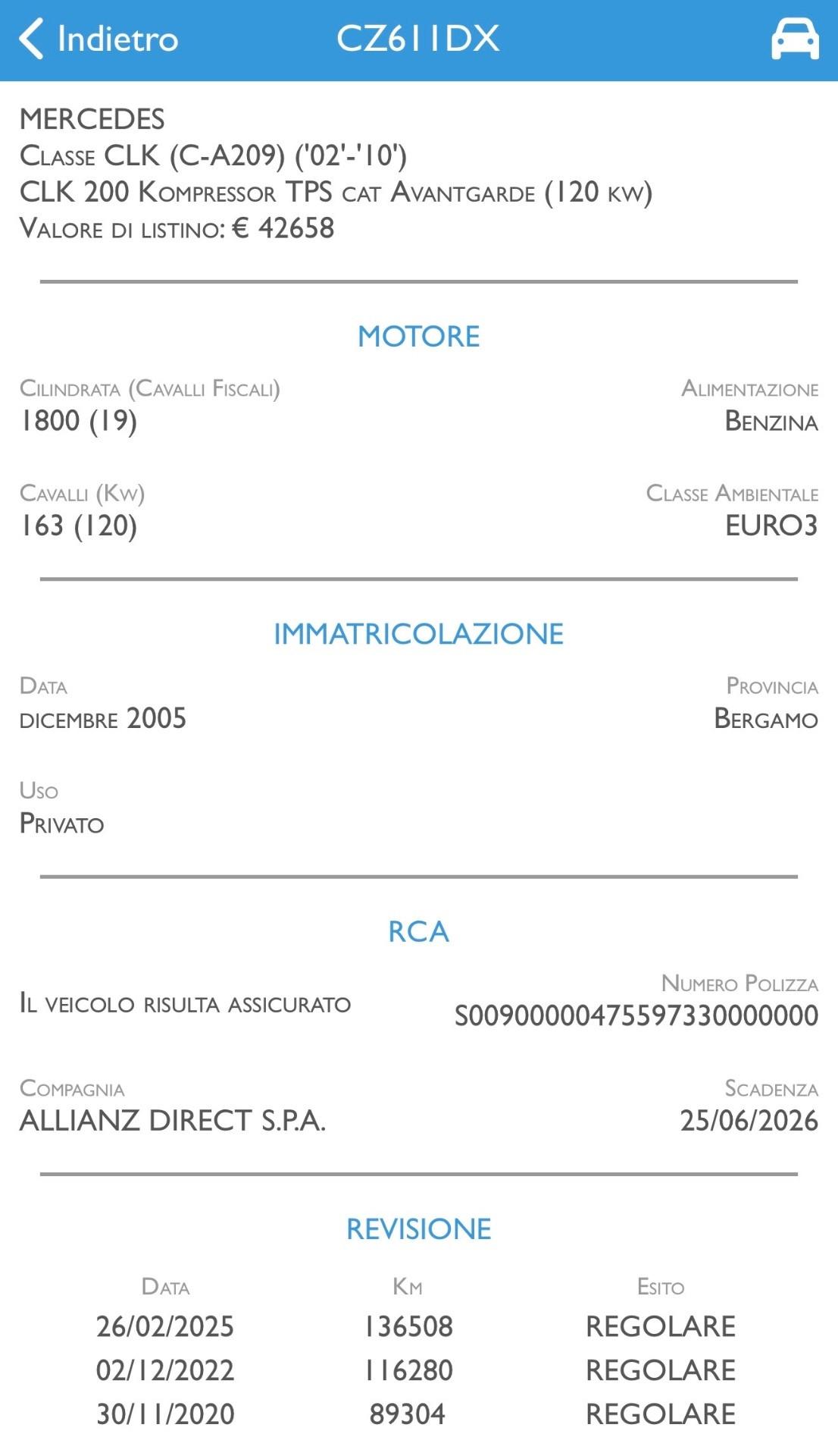 Mercedes-benz CLK 200 Kompr. TPS cat Avantgarde